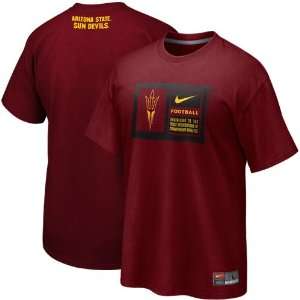   Sun Devils 2011 Team Issue T shirt   Maroon (Large): Sports & Outdoors