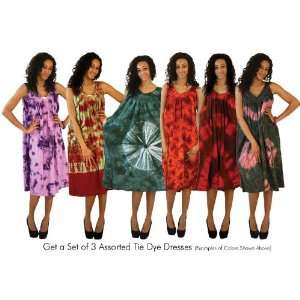  Assorted Set Of 3 Tie Dye Summer Dresses: Everything Else