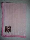 george soft pink fleece baby blanket brown circles dots bubbles