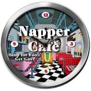  NAPPER 14 Inch Cafe Metal Clock Quartz Movement: Kitchen 