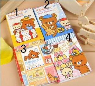   Including 1 X Rilakkuma Bear Themed 4 Styled Notebook Notepads