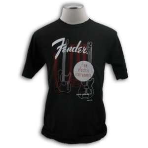  Fender? 1955 Catalog Cover T Shirt, Black, M: Musical 