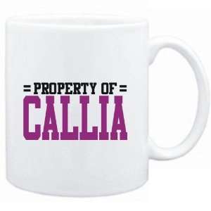    Mug White  Property of Callia  Female Names: Sports & Outdoors