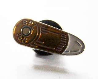 Novelty SPL .38 Bullet Push Pin Lapel Pin  