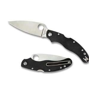  Spyderco Caly 3.5 Black G 10 PlainEdge Knife Sports 