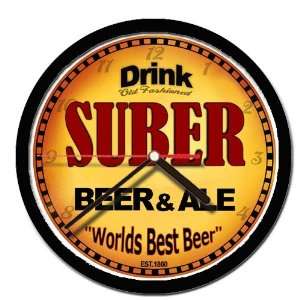  SUBER beer and ale cerveza wall clock: Everything Else