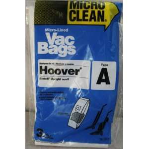  Set of 3 Type A Vacuum Bags for Hoover and Bissell Upright 