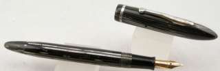 Sheaffer Balance Long Silver Striated & Chrome Fountain Pen   Restored 