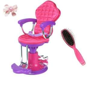  3 Item Bundle: Sophias Salon Chair + Pink Sparkle Brush 