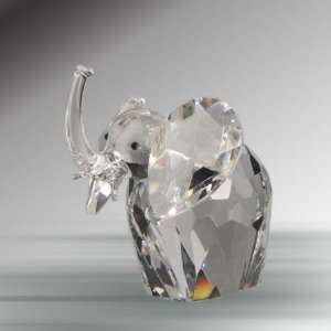  Crystal African Elephant Figurine, 2.5 Inches, Handcrafted 