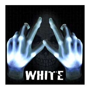   LED Skeleton Gloves White Spooky Rave Show Stunners: Everything Else