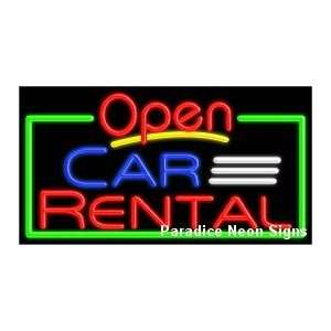  Open Car Rental Neon Sign