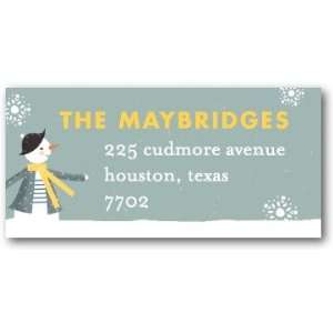   Address Labels   Striding Snowman By Petite Alma: Office Products