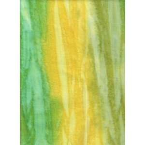  Benartex Yellow Green Batik Flannel Striations Bali 