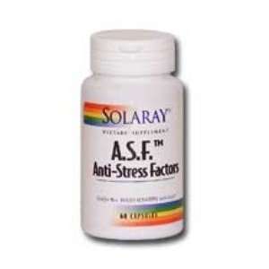 A.S.F   Anti Stress Factors 60 Caps   Solaray Health 