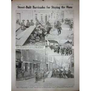   1918 WW1 British Soldiers Barricade French Street Army: Home & Kitchen