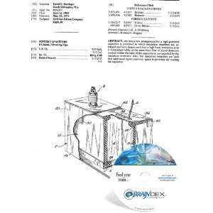  NEW Patent CD for POWER CAPACITORS 