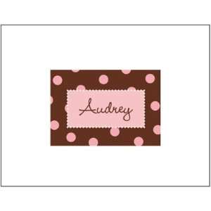   Folded Note Cards   Pink Postage Stamp