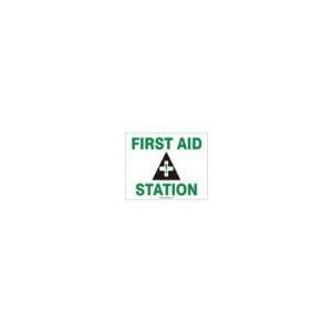   White Aluminum Value First Aid Sign First Aid Station With Pictogram
