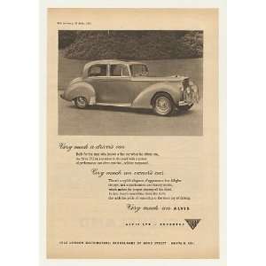  1955 Alvis TC 21/100 Drivers Car British Print Ad (43969 