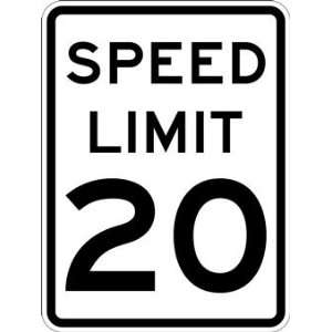  20 MPH SPEED LIMIT Signs   12x18: Home Improvement