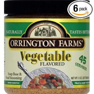 Orrington Farms Vegetable Flavored Granular Base, 8 Ounce Jars (Pack 