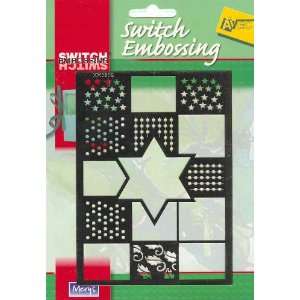   : Switch Embossing Stencil Star Rectangle Card Making: Home & Kitchen