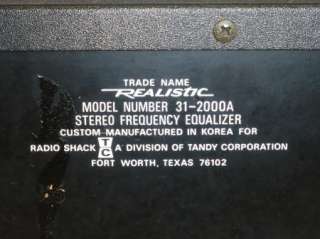 Realistic Model 31 2000A Stereo Frequency Equalizer  