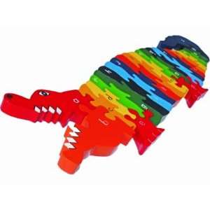    Learn from Puzzles   Alpha Crocodile wooden puzzle: Toys & Games
