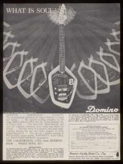 1967 Domino Californian guitar photo print ad  