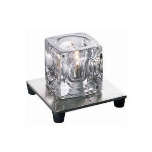  Ice Cube Accent Table Lamp 3.5hx4.5w Clear Gls Cube 