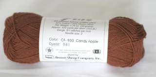 Brown Sheep Cotton Fine Candy Apple 500g 2222 YDS New  