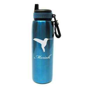  Hummingbird Etched Stainless Water Bottle Kitchen 