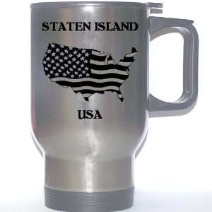  US Flag   Staten Island, New York (NY) Stainless Steel Mug 