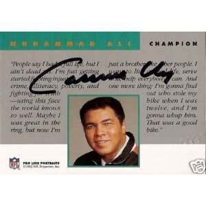  1992 Pro Line CASSIUS CLAY Portraits Team NFL Autograph 