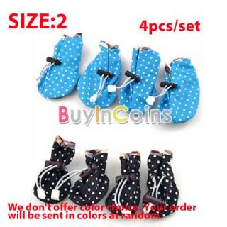 4PCS Set 4CM Pet Apparel Dog Cat Anti slip Waterproof Soft Shoes Boots 
