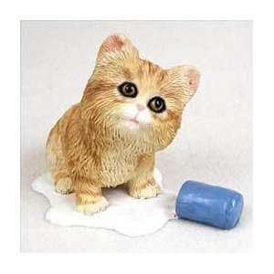   My Kitty Orange Tabby Cat Kitten Spilled Milk Figurine: Home & Kitchen