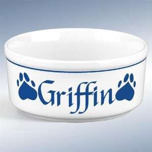 Personalized Paw Print Cat Food Bowl: Pet Supplies