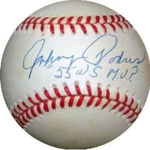  Johnny Podres Signed Baseball   inscribed1955 WSMVP 