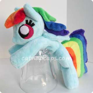 My Little Custom Squeaking Rainbow Dash Pony Plush Handmade Beanie 