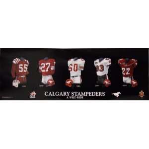  Calgary Stampeders 5X15 Plaque   Heritage Jersey Print 