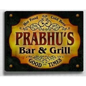  Prabhus Bar & Grill 14 x 11 Collectible Stretched 