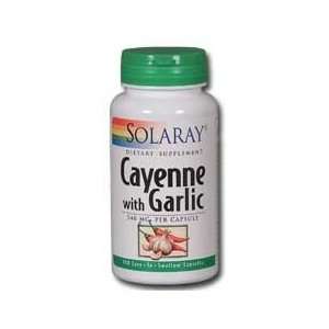  Cayenne With Garlic 540 mg 100 Capsules Solaray Health 