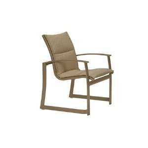  Mainsail Padded Sling Aluminum Arm Stackable Patio Dining Chair 