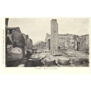   1900 Vintage Postcard Strada di Stabia Pompei Italy 