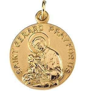  14K Yellow Gold St. Gerard Medal   18.00mm Jewelry