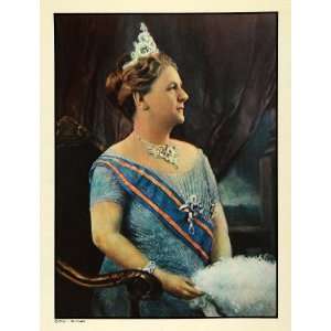1934 Print Queen Netherlands Mother Emma Wilhelmina Luxembourg Duchess 