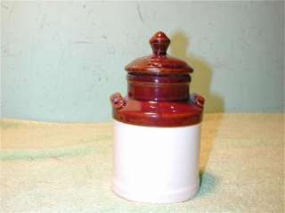 MCCOY POTTERY CARVED WOODEN EAGLE MILK CAN CANNISTER Gallery of art 