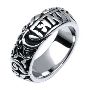 Rock Celtic Art Design Ring in Sterling Silver