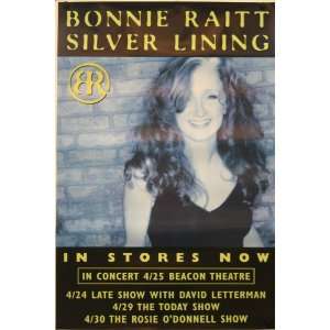 Bonnie Raitt Silver Lining 25x37 Poster 